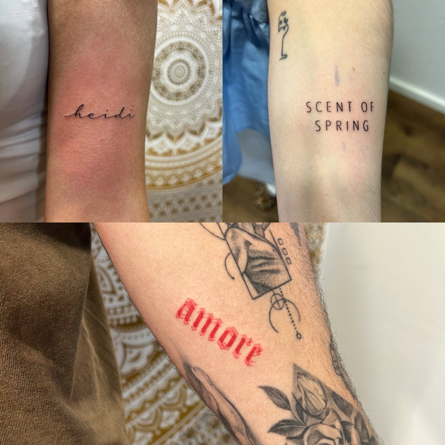Kleine Lettering Tattoos